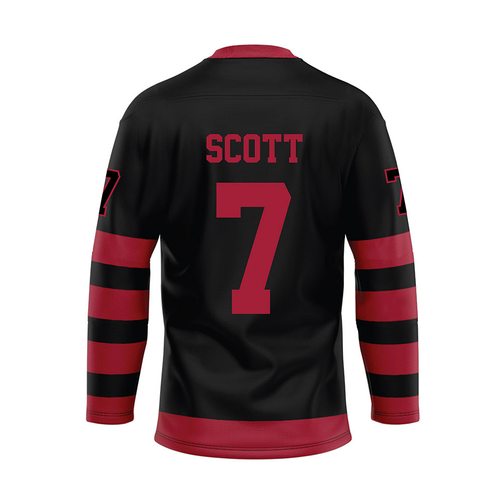 Alabama - NCAA Football : Rico Scott - Black Hockey Jersey-1