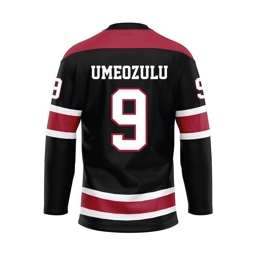 Alabama - NCAA Football : Desmond Umeozulu - Black Hockey Jersey-1