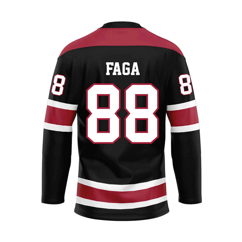 Alabama - NCAA Football : Isaia Faga - Black Hockey Jersey-1