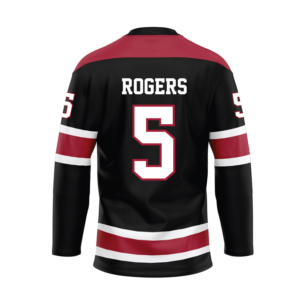 Alabama - NCAA Football : Noah Rogers - Black Hockey Jersey-1