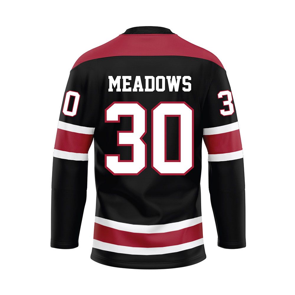 Alabama - NCAA Football : Derek Meadows - Black Hockey Jersey-1