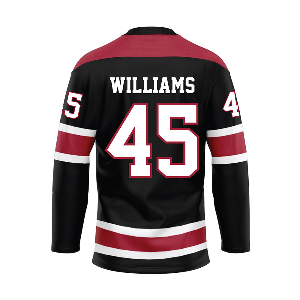 Alabama - NCAA Football : Jay Williams - Black Hockey Jersey-1