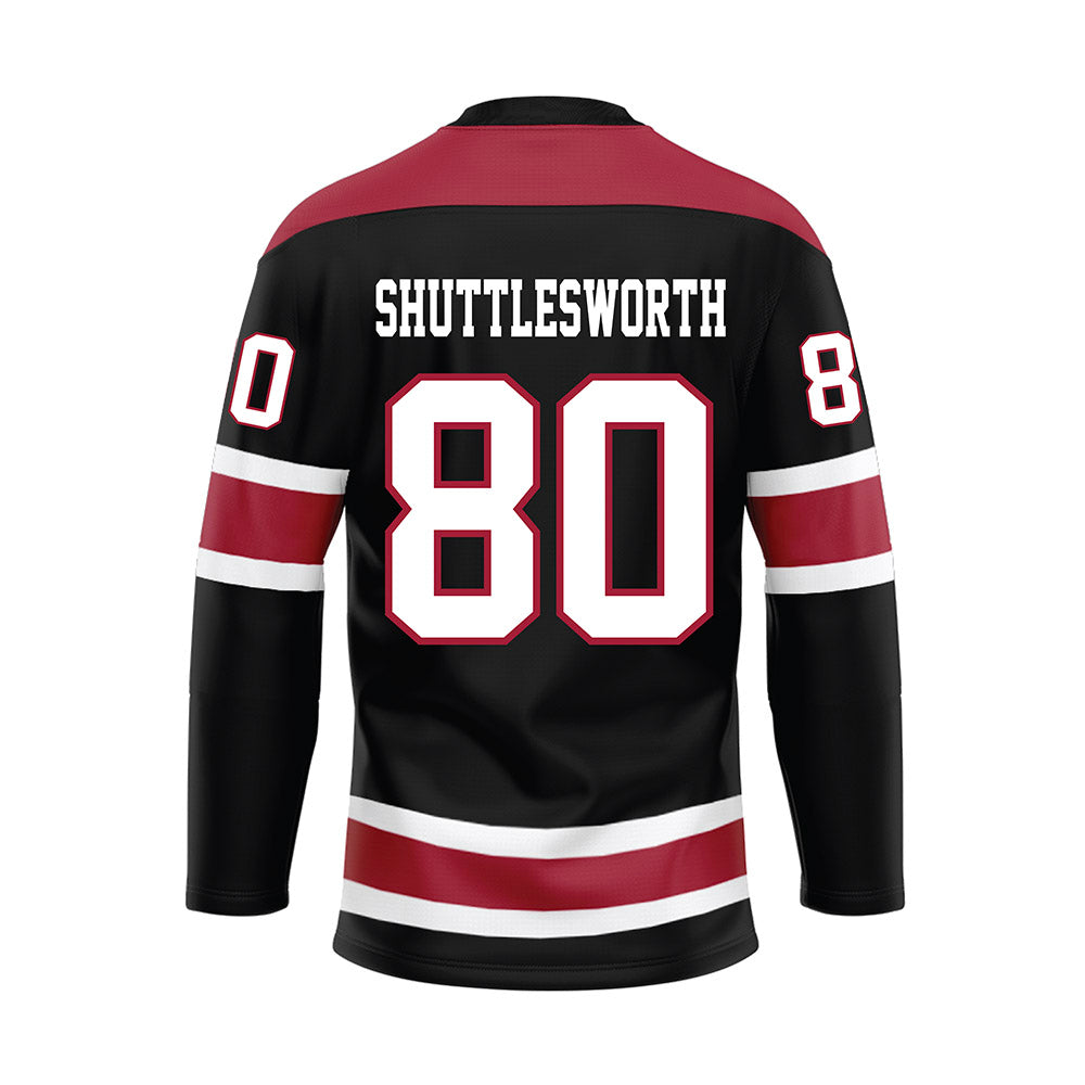 Alabama - NCAA Football : Jaxon Shuttlesworth - Black Hockey Jersey-1
