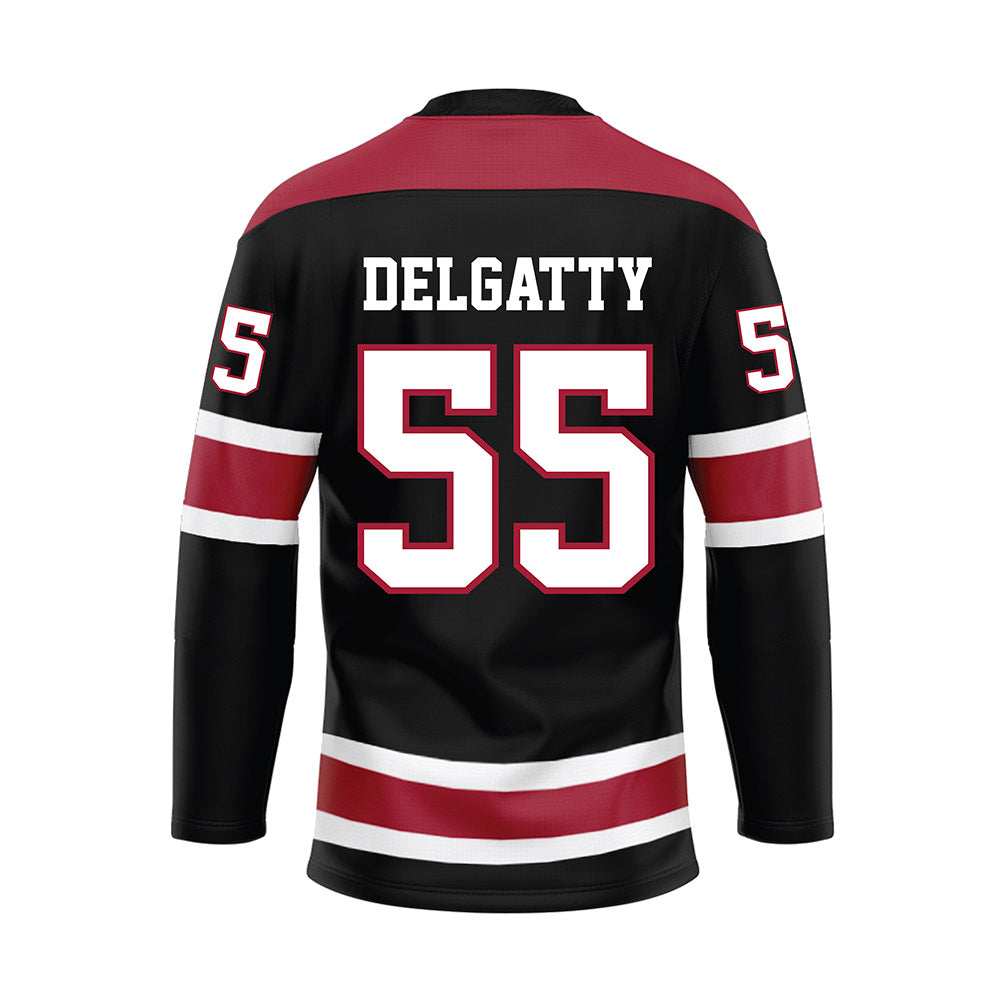 Alabama - NCAA Football : Racin Delgatty - Black Hockey Jersey-1