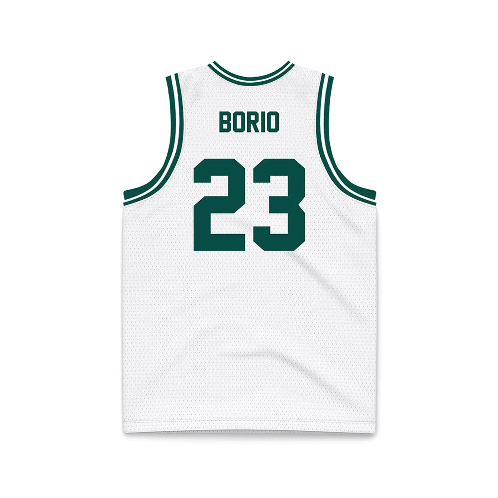 Jacksonville - NCAA Men's Basketball : Enrico Borio - White Basketball Jersey