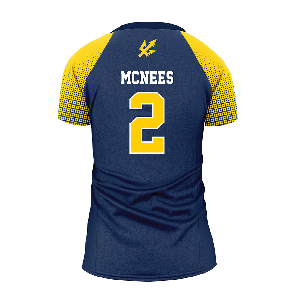 UCSD - NCAA Women's Volleyball : Ireland McNees - Blue Volleyball Jersey-1