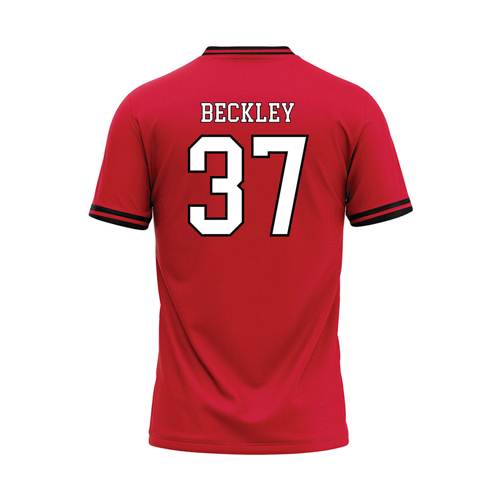 Youngstown State - NCAA Baseball : Nathan Beckley - Red Jersey-1