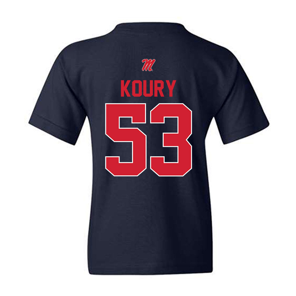 Ole Miss - NCAA Football : Joe Koury - Youth T-Shirt-1