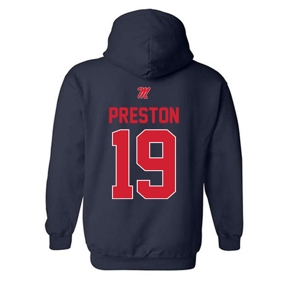 Ole Miss - NCAA Football : MJ Preston - Classic Shersey Hooded Sweatshirt-1