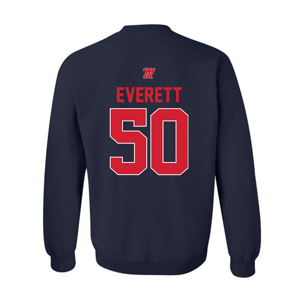 Ole Miss - NCAA Football : Troy Everett - Classic Shersey Crewneck Sweatshirt-1