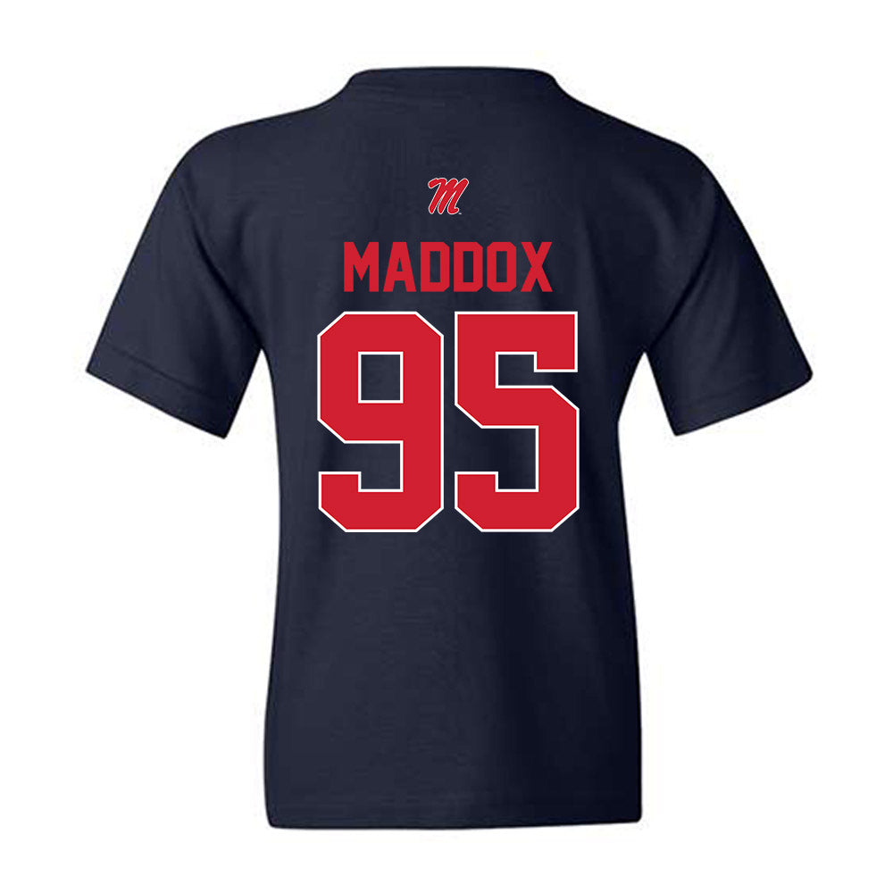 Ole Miss - NCAA Football : Andrew Maddox - Youth T-Shirt-1