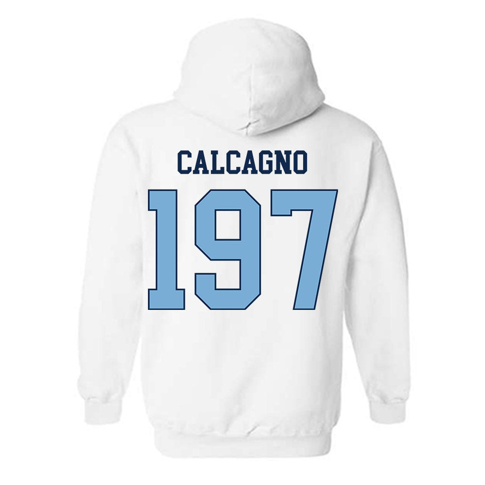 UNC - NCAA Wrestling : Mikey Calcagno - Classic Shersey Hooded Sweatshirt-1