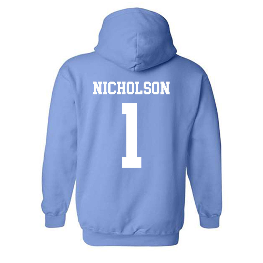 UNC - NCAA Baseball : Cooper Nicholson - Classic Shersey Hooded Sweatshirt-1