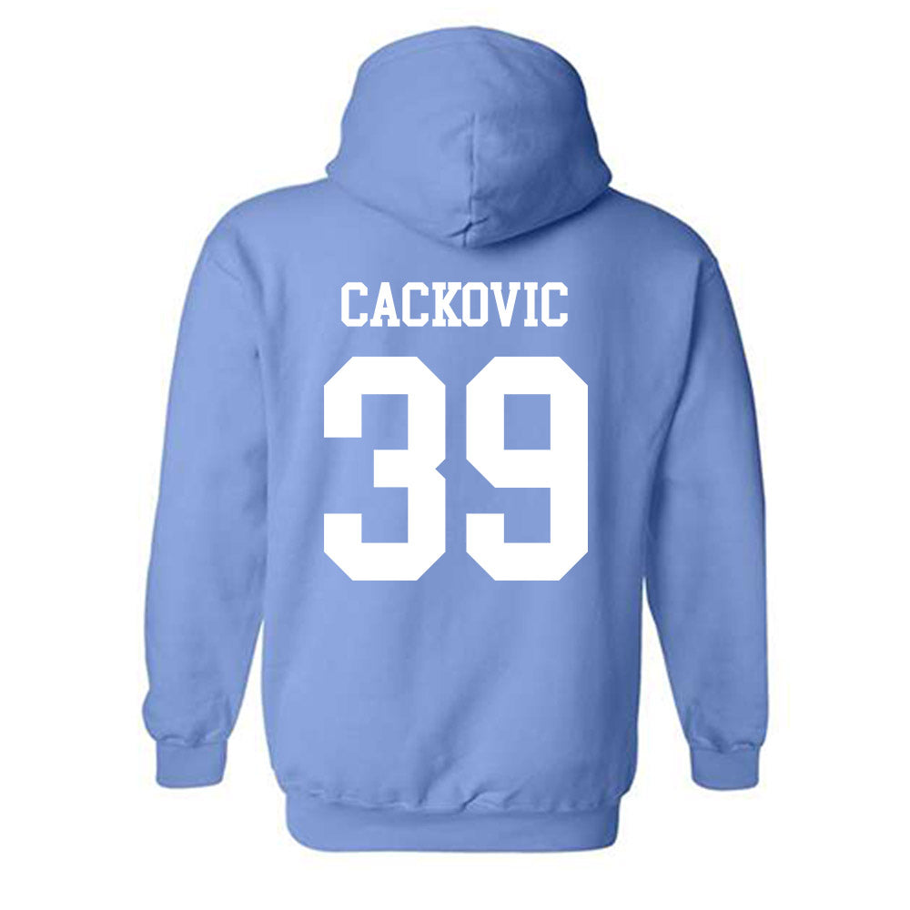 UNC - NCAA Baseball : Jake Cackovic - Classic Shersey Hooded Sweatshirt-1