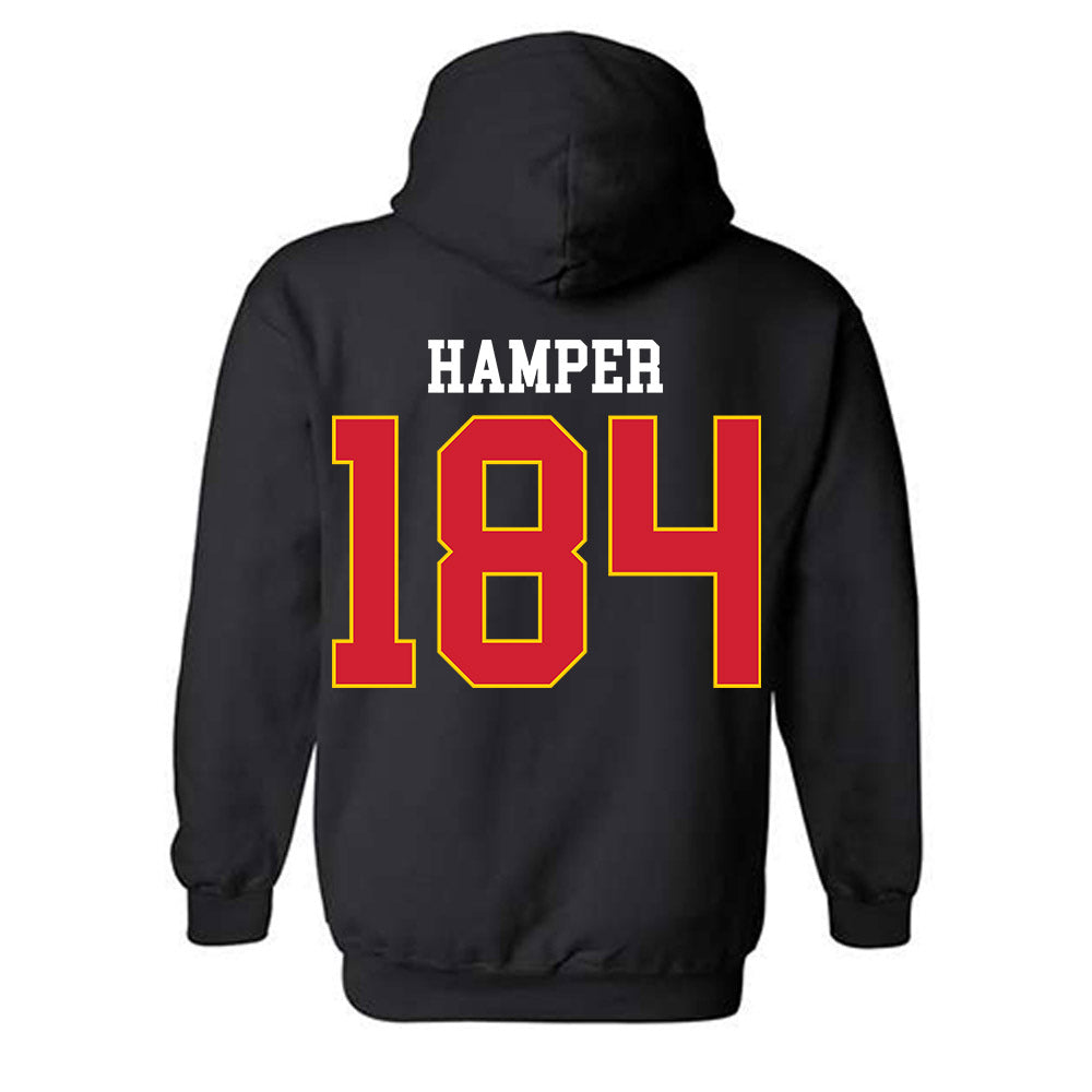 Maryland - NCAA Wrestling : Landon Hamper - Classic Shersey Hooded Sweatshirt-1