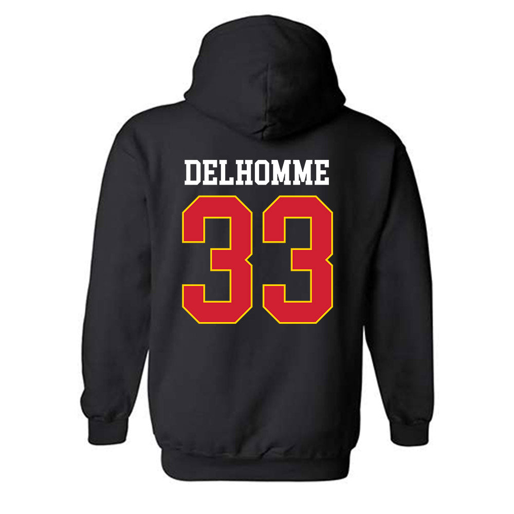 Maryland - NCAA Football : Messiah Delhomme - Classic Shersey Hooded Sweatshirt-1