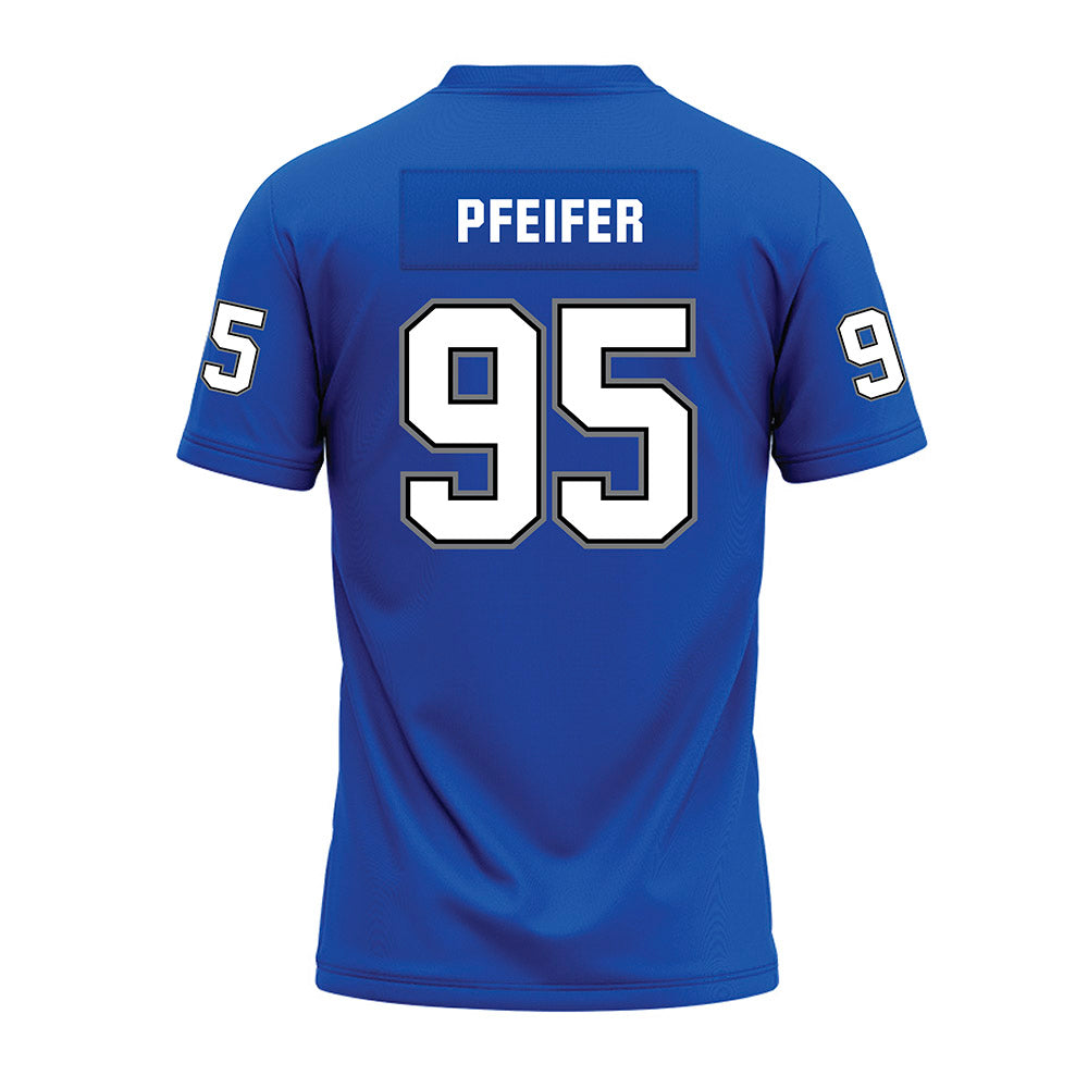 Buffalo - NCAA Football : Evan Pfeifer - Blue Premium Football Jersey-1