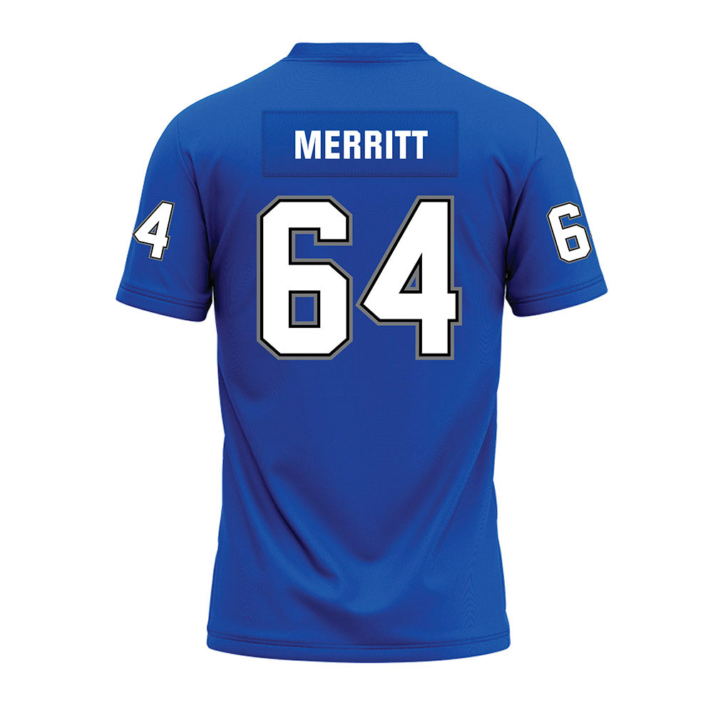 Buffalo - NCAA Football : Jake Merritt - Blue Premium Football Jersey-1