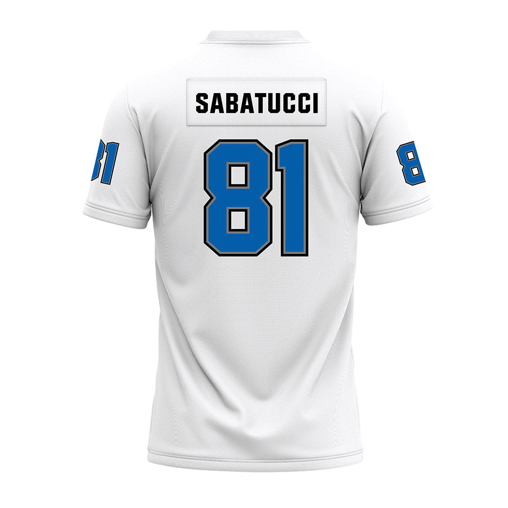 Buffalo - NCAA Football : TJ Sabatucci - White Premium Football Jersey-1