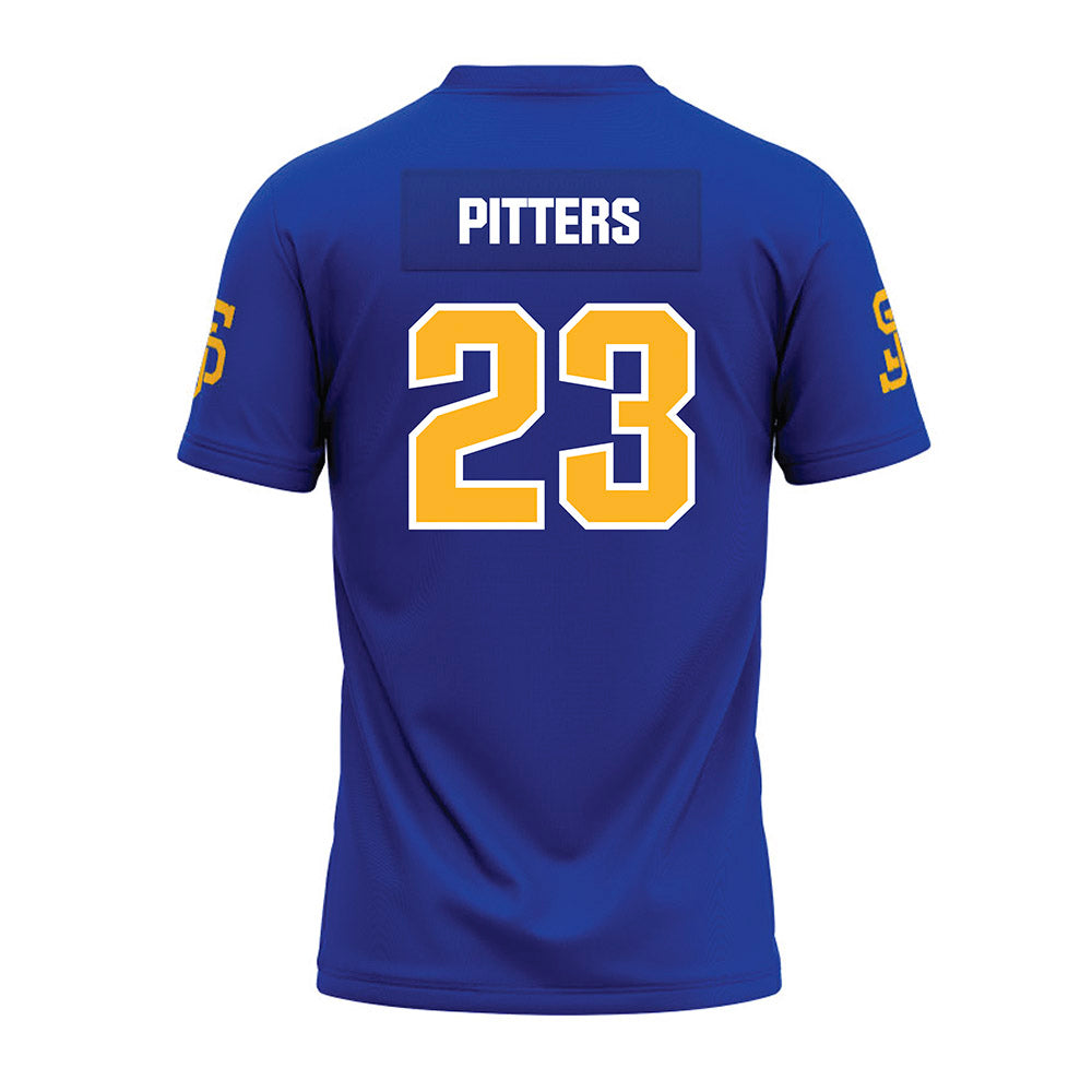 SJSU - NCAA Football : Nassir Pitters - Blue Premium Football Jersey-1