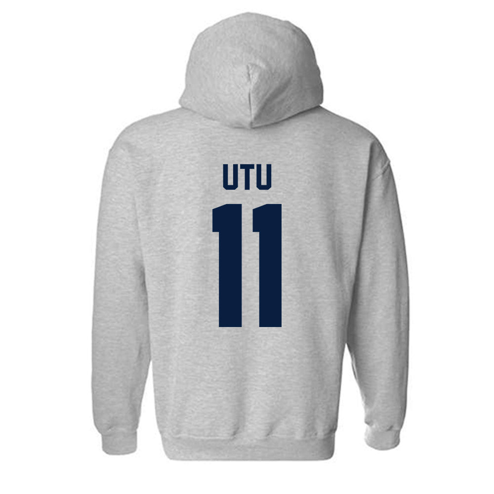 Nevada - NCAA Football : Poasa Utu - Classic Shersey Hooded Sweatshirt-1