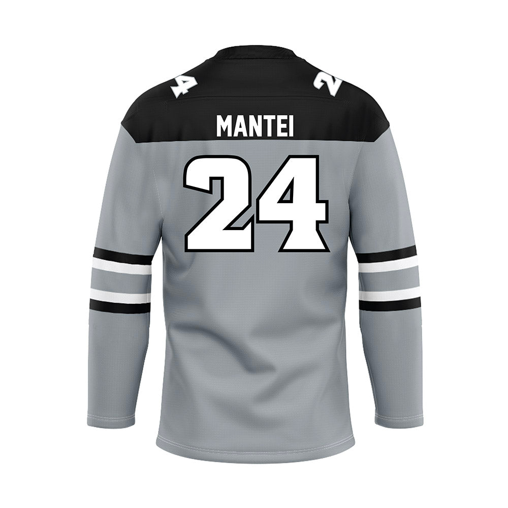 Providence - NCAA Men's Ice Hockey : Quinn Mantei - Grey Hockey Jersey-1