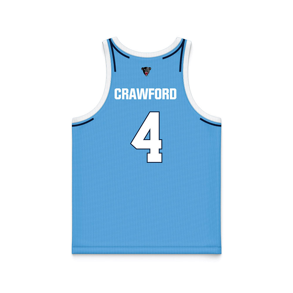 Maine - NCAA Men's Basketball : Caleb Crawford - Light Blue Basketball Jersey