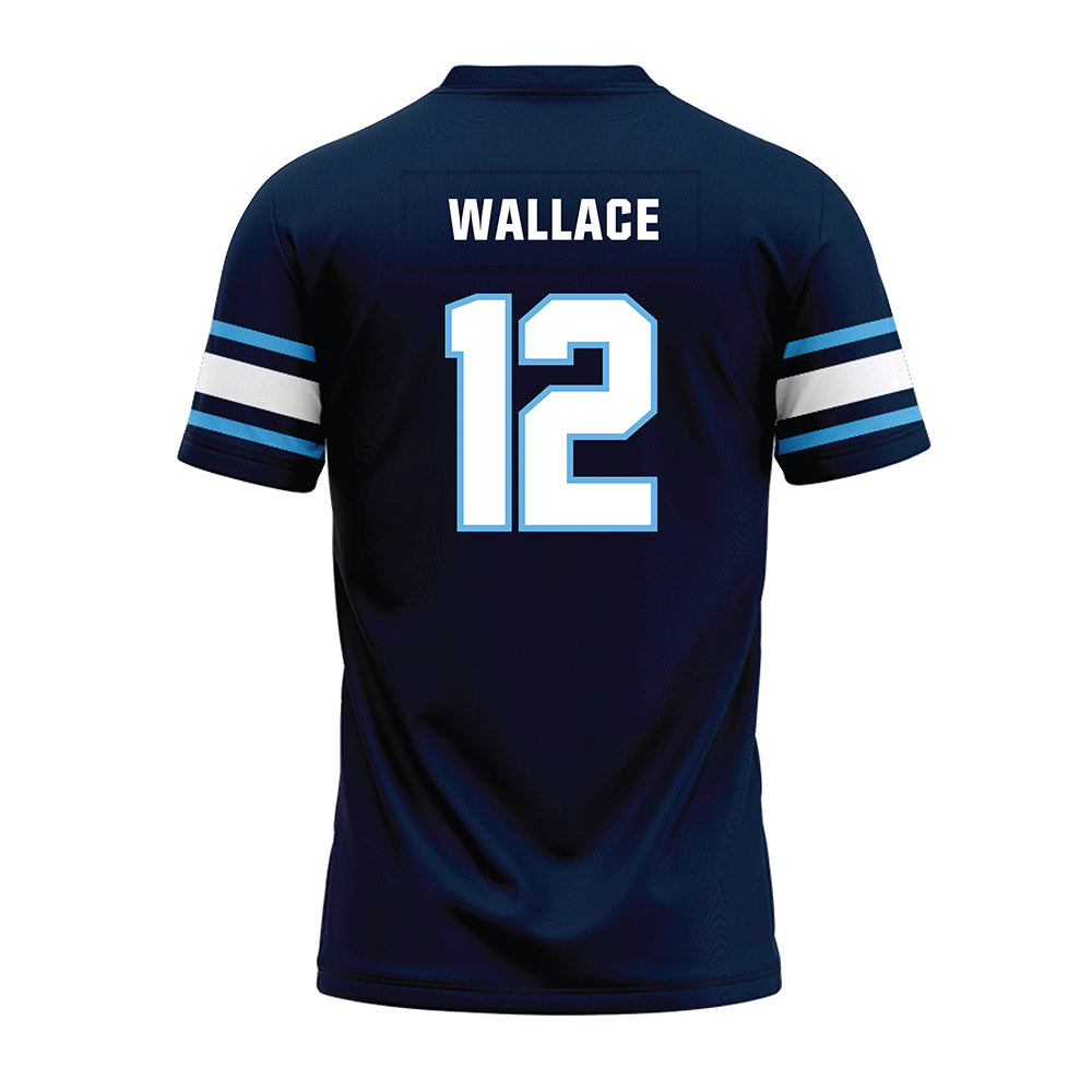 Maine - NCAA Football : Evan Wallace - Navy Premium Football Jersey-1