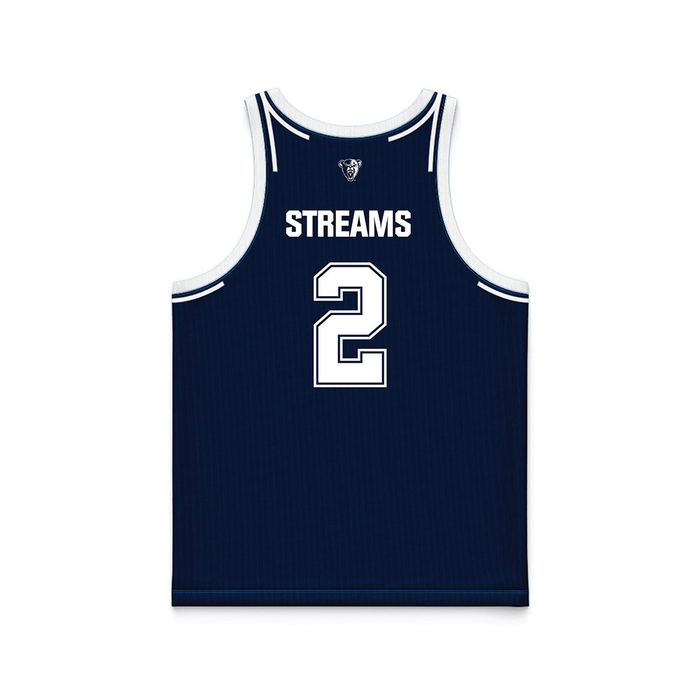 Maine - NCAA Women's Basketball : Emmie Streams - Navy Basketball Jersey