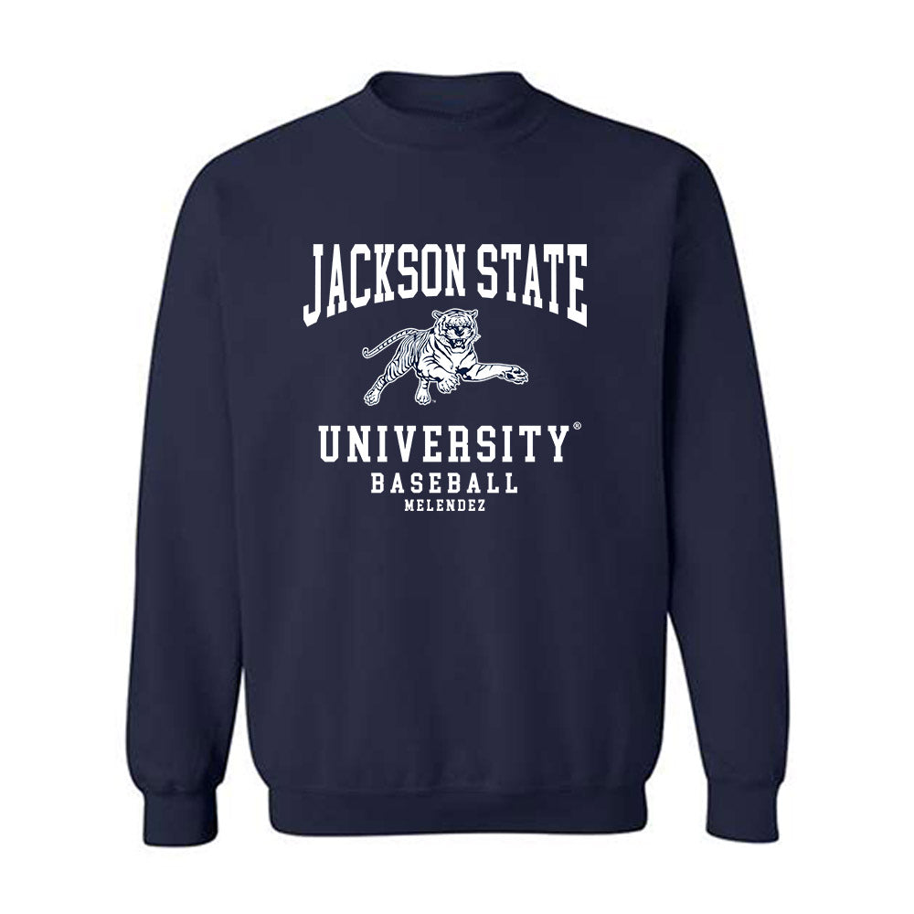 Jackson State - NCAA Baseball : Diego Melendez - Classic Shersey Crewneck Sweatshirt-0