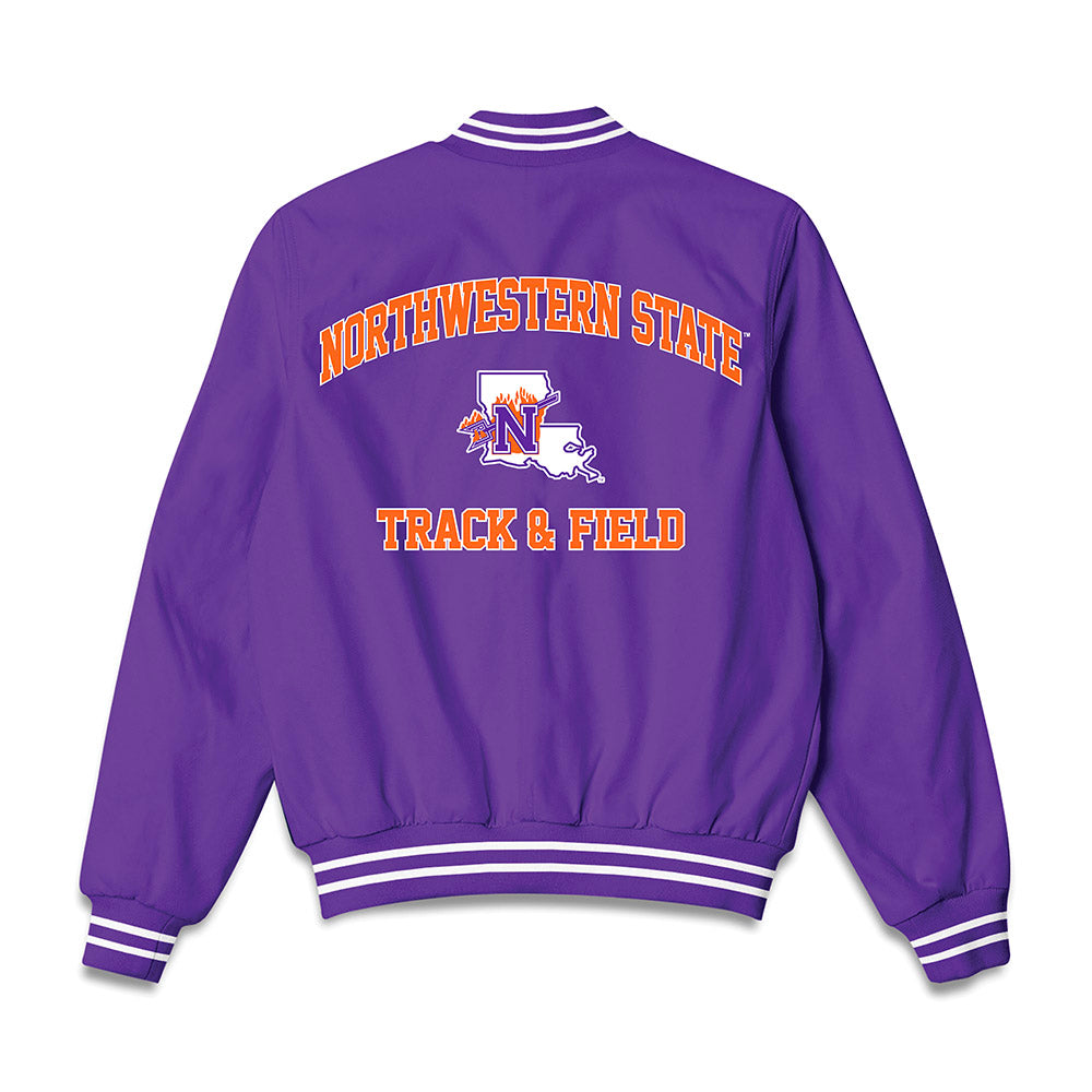 Northwestern State - NCAA Men's Track & Field : Bruce Boon - Bomber Jacket-1
