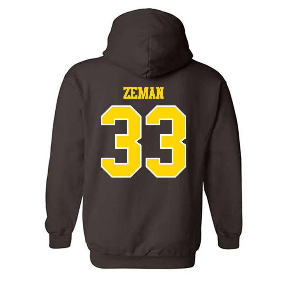 Western Michigan - NCAA Football : Zachary Zeman - Classic Shersey Hooded Sweatshirt-1