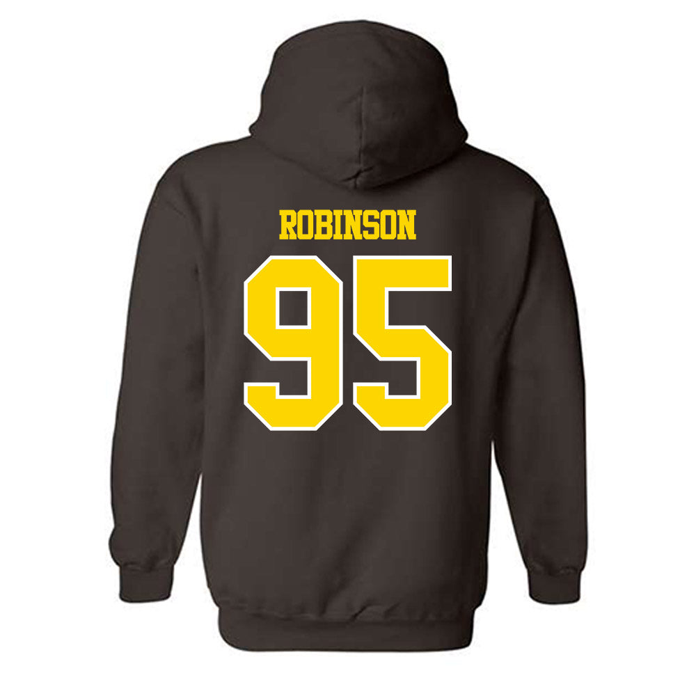 Western Michigan - NCAA Football : DeShawn Robinson - Classic Shersey Hooded Sweatshirt-1