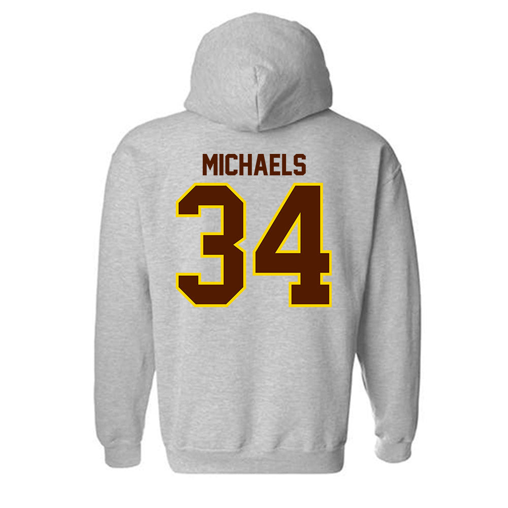 Western Michigan - NCAA Men's Ice Hockey : Owen Michaels - Classic Shersey Hooded Sweatshirt-1