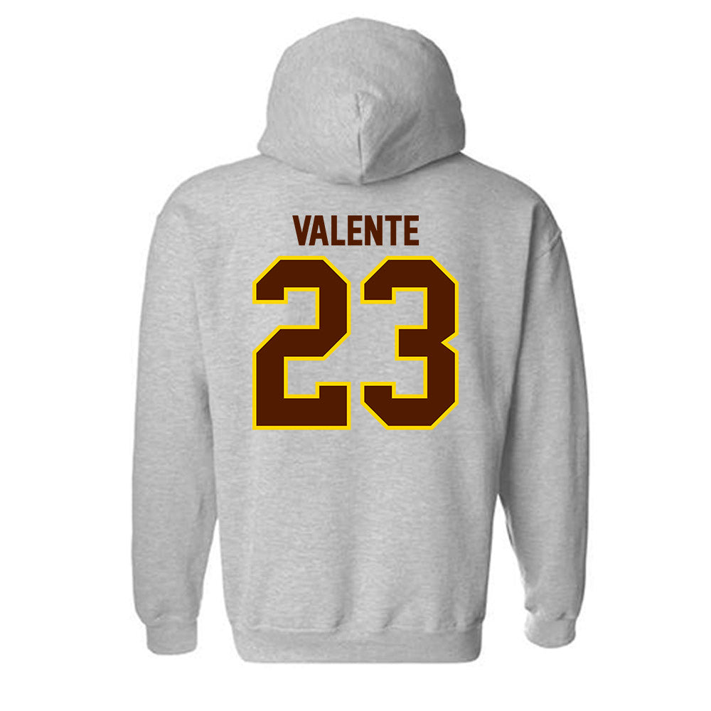 Western Michigan - NCAA Men's Ice Hockey : Liam Valente - Classic Shersey Hooded Sweatshirt-1