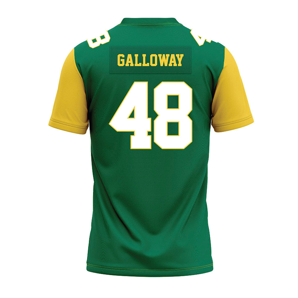 Norfolk State - NCAA Football : Jason Galloway - Green Premium Football Jersey-1