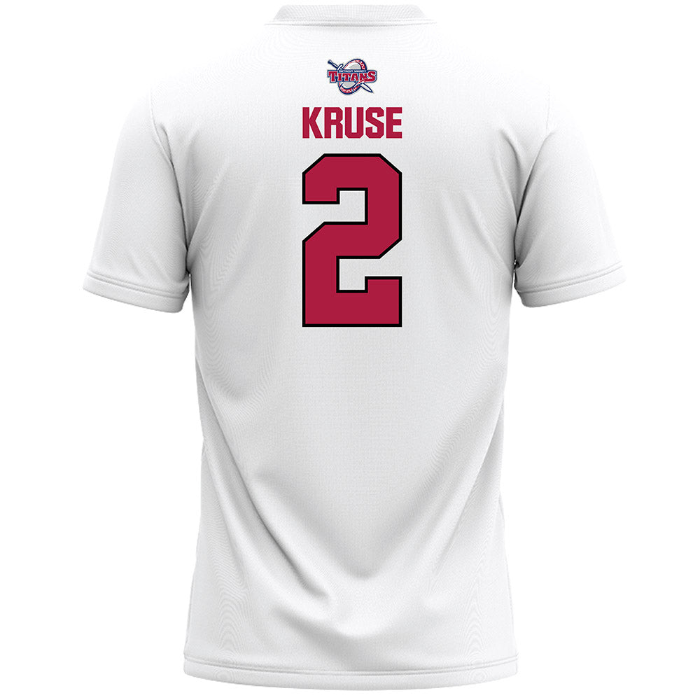 Detroit Mercy - NCAA Men's Lacrosse : Landon Kruse - White Lacrosse Jersey -1