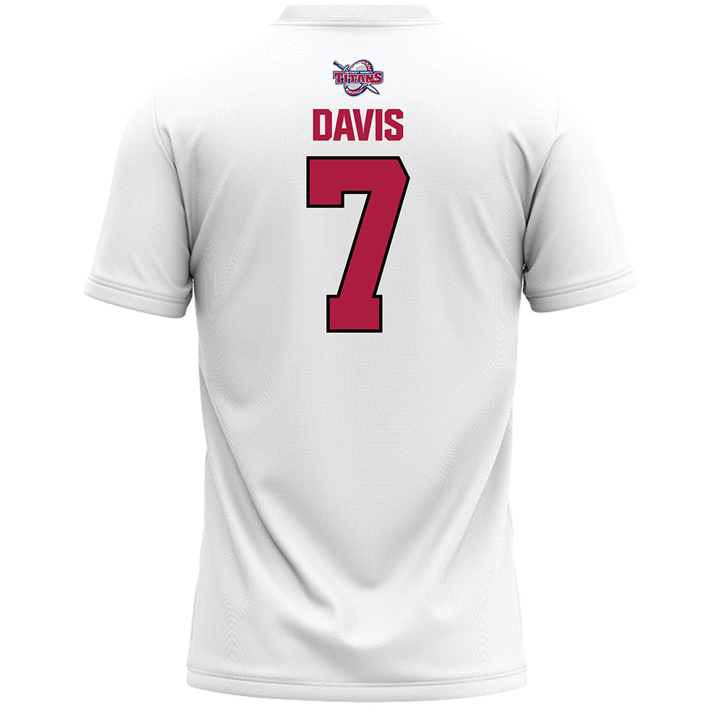 Detroit Mercy - NCAA Men's Lacrosse : Tristen Davis - White Lacrosse Jersey -1