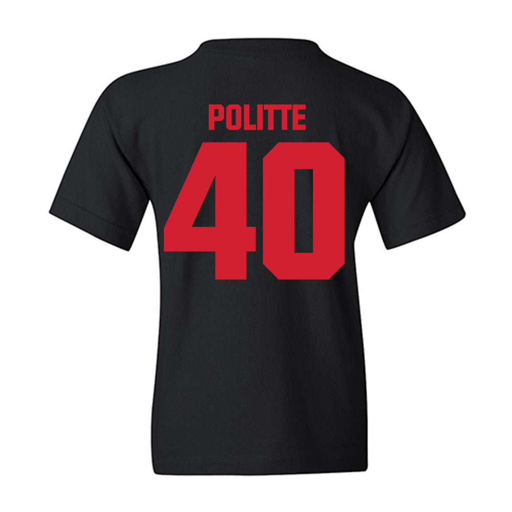 Bradley - NCAA Baseball : Drew Politte - Classic Shersey Youth T-Shirt-1