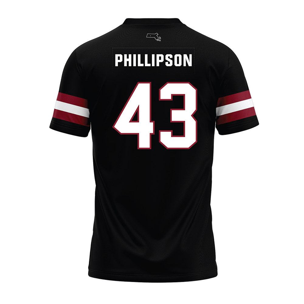 UMass - NCAA Football : Edward Phillipson - Black Premium Football Jersey-1