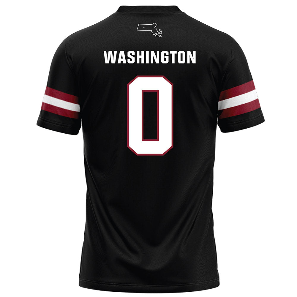 UMass - NCAA Football : Jordan Washington - Black Football Jersey-1