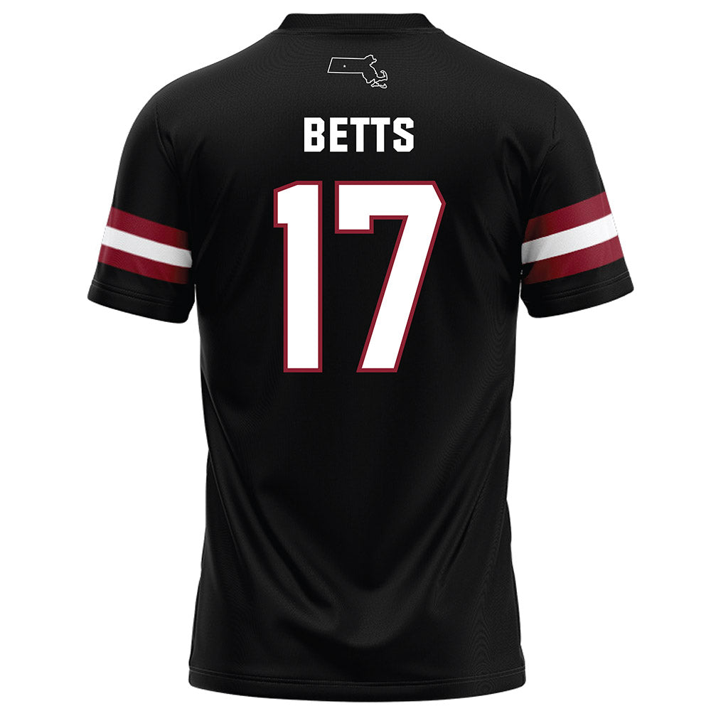 UMass - NCAA Football : Zachary Betts - Black Football Jersey-1