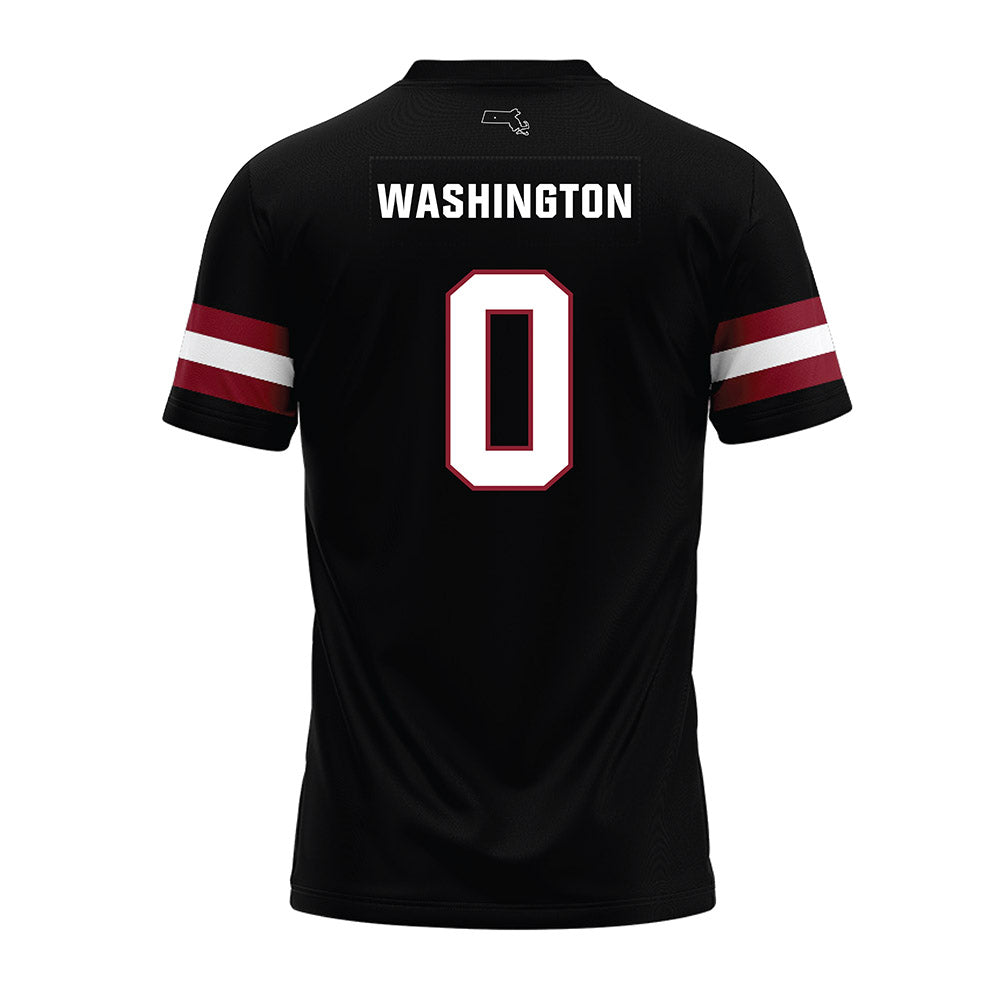 UMass - NCAA Football : Jordan Washington - Black Premium Football Jersey-1