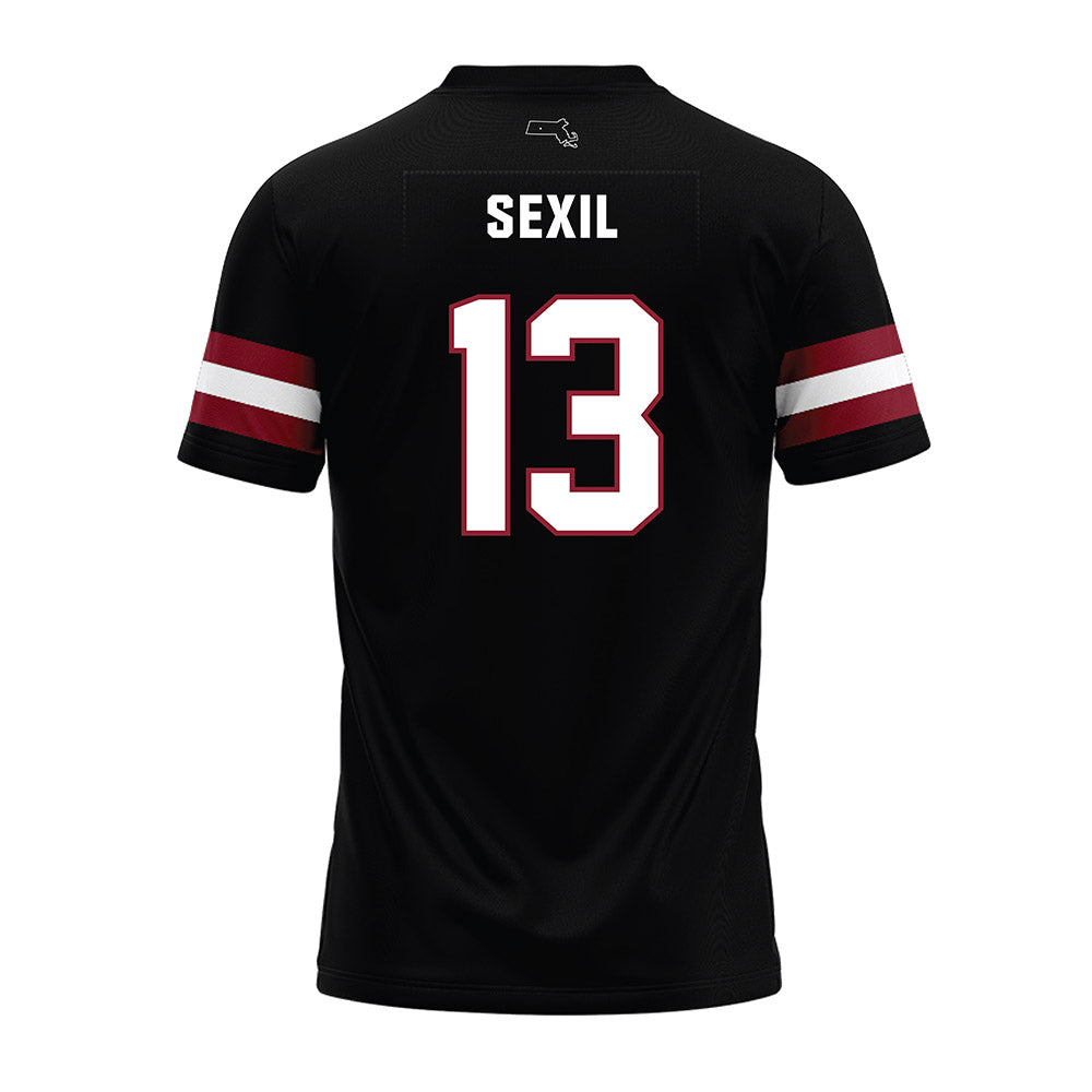 UMass - NCAA Football : Raheim Sexil - Black Premium Football Jersey-1