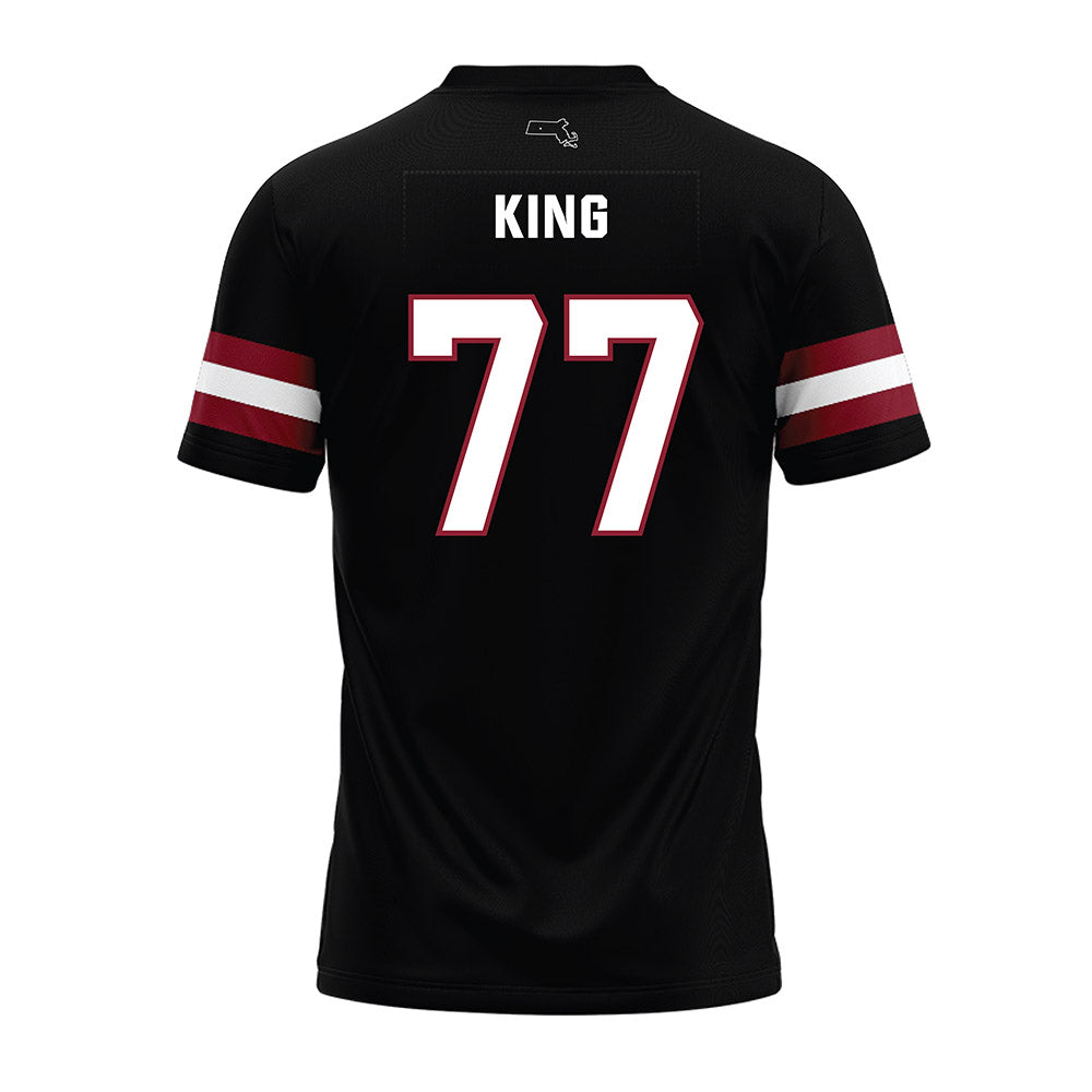UMass - NCAA Football : Jaxon King - Black Premium Football Jersey