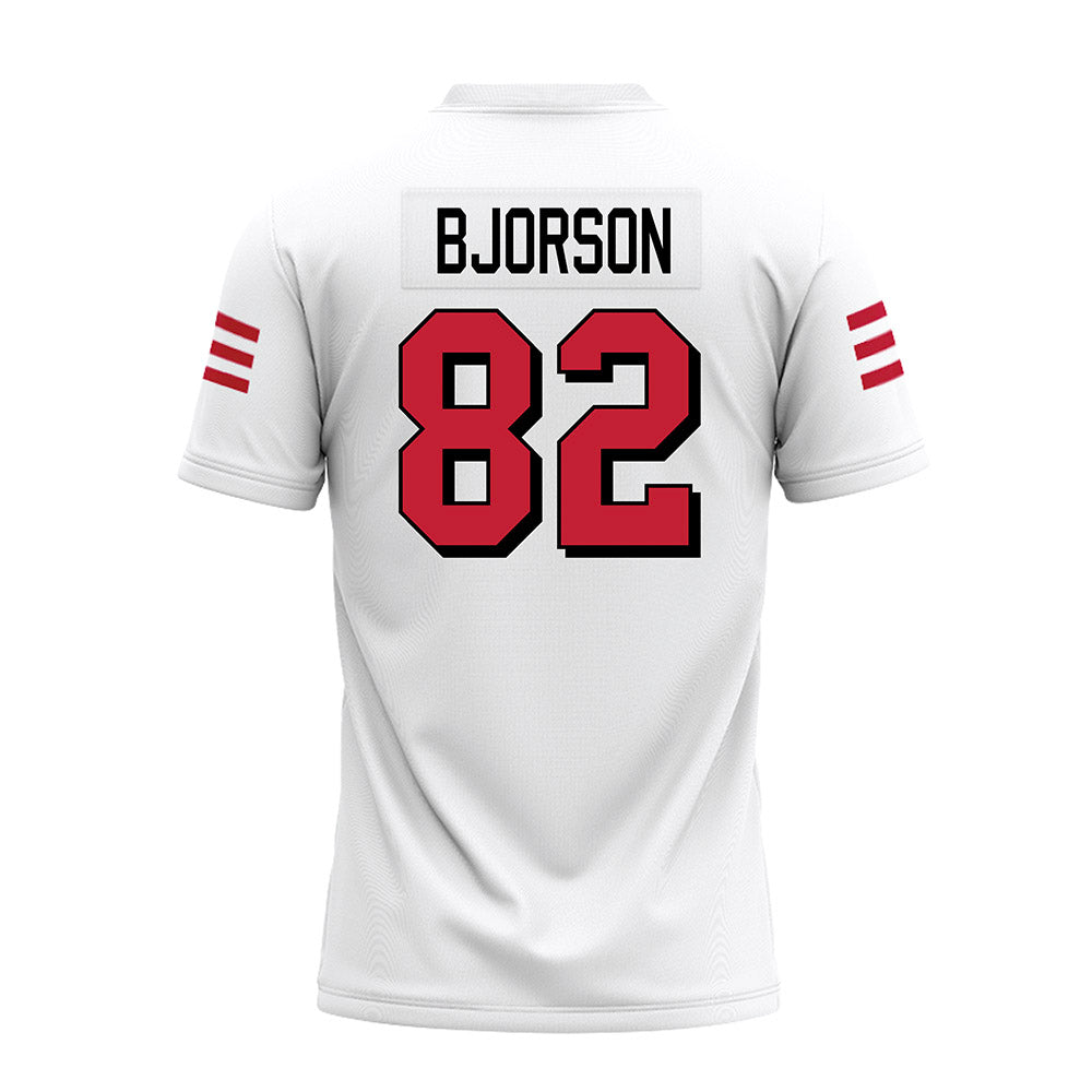 Miami of Ohio - NCAA Football : Andrew Bjorson - 2024 White Premium Football Jersey-1