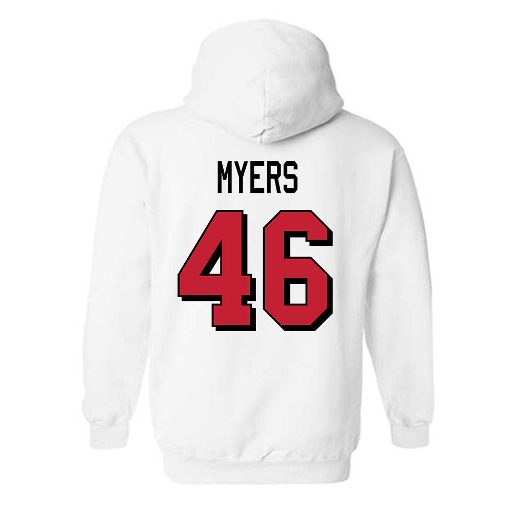 Miami of Ohio - NCAA Football : Luke Myers - 2024 Replica Shersey Hooded Sweatshirt-1