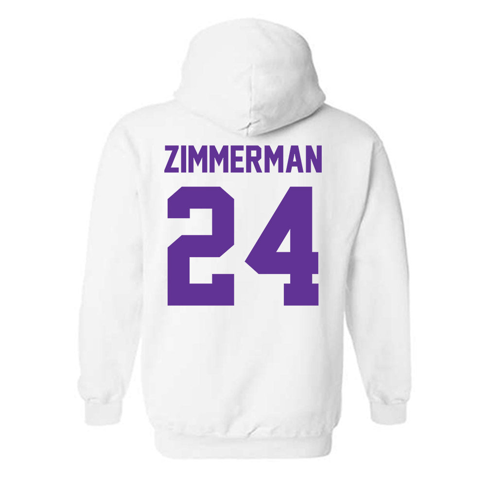 Western Carolina - NCAA Women's Basketball : Justice Zimmerman - Classic Shersey Hooded Sweatshirt-1