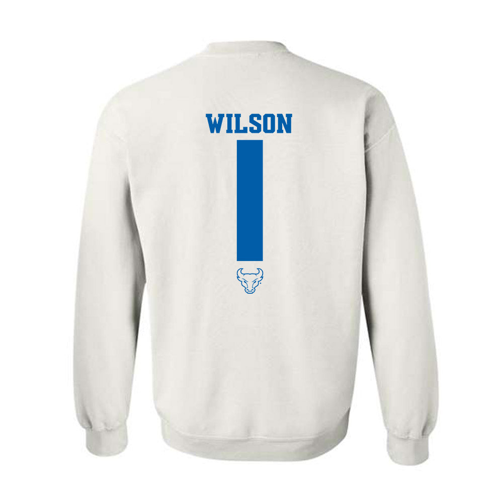 Buffalo - NCAA Women's Basketball : Asia Wilson - Classic Shersey Crewneck Sweatshirt-1