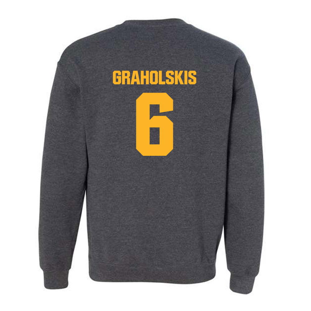 MCLA - NCAA Men's Ice Hockey : Krisjanis Graholskis - Classic Shersey Crewneck Sweatshirt-1